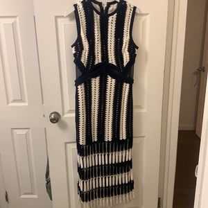 Self portrait crochete cutout midi